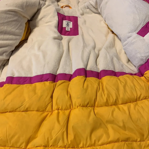 Lands end girls winter parka coat magenta pink down filled size XL 16 warm - Picture 14 of 14